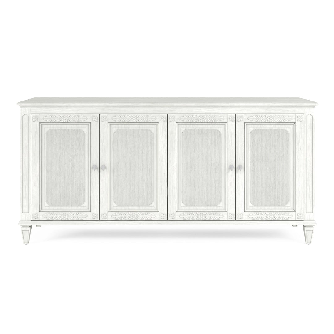 White Crepuscular Credenza - Jonathan Charles - AmericanHomeFurniture