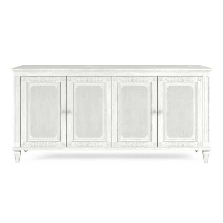 White Crepuscular Credenza - Jonathan Charles - AmericanHomeFurniture