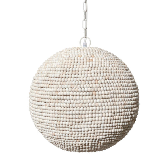 Mercana Theta Wood Beaded Pendant Light PENDANT LIGHTING