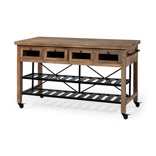 Mercana Stuart I Rolling Kitchen Island BAR + BAR CARTS