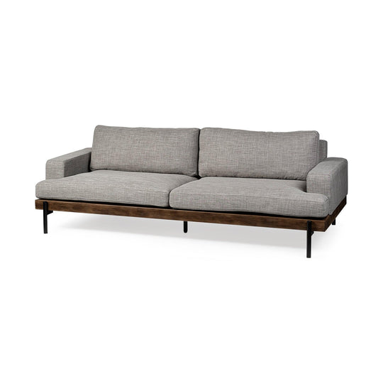 Mercana Colburne II 95" Gray Upholstered Three Seater Sofa SOFAS + SECTIONALS