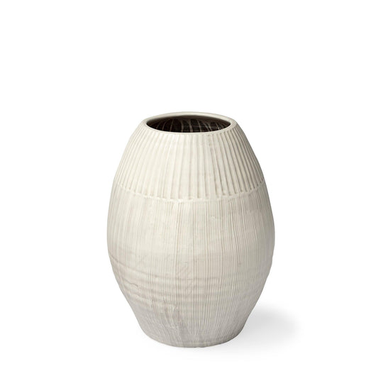 Mercana Reyan Ceramic Striped Vase VASES, JARS, + BOTTLES