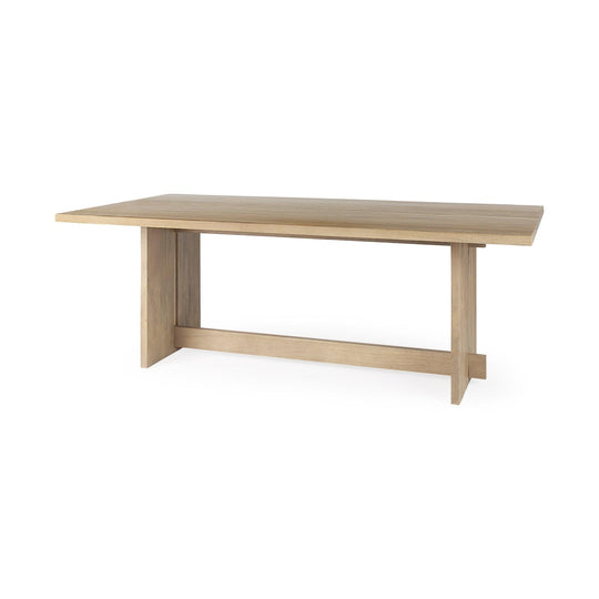 Mercana Aida 84L Light Brown Wood Dining Table DINING TABLES