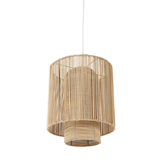 Mercana Aviario 14.2 L x 14.2 W x 14.2 H Natural Cane Cylindrical Pendant Light PENDANT LIGHTING