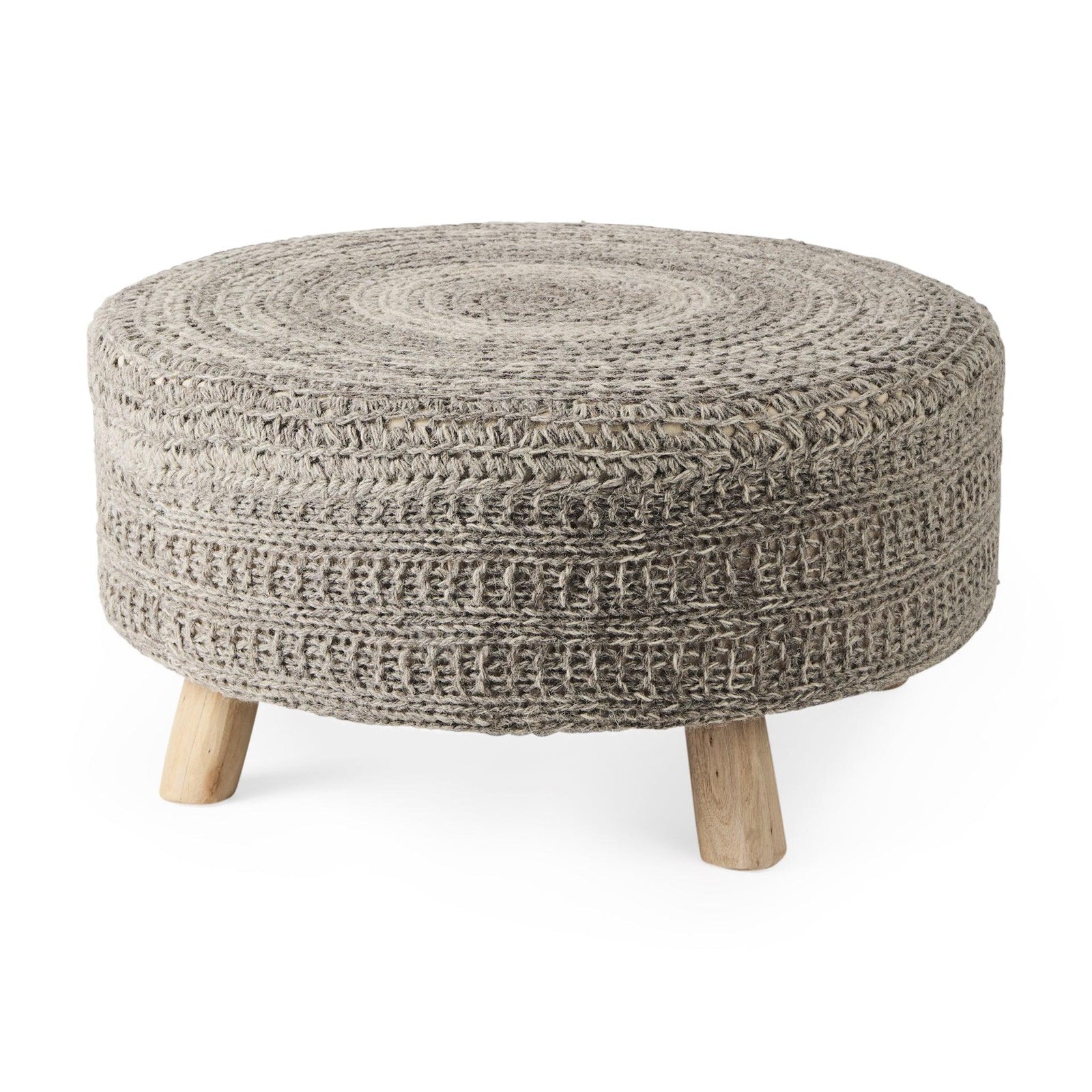 Mercana Bina 4 Legged Wool Stool OTTOMANS, POUFS, + STOOLS
