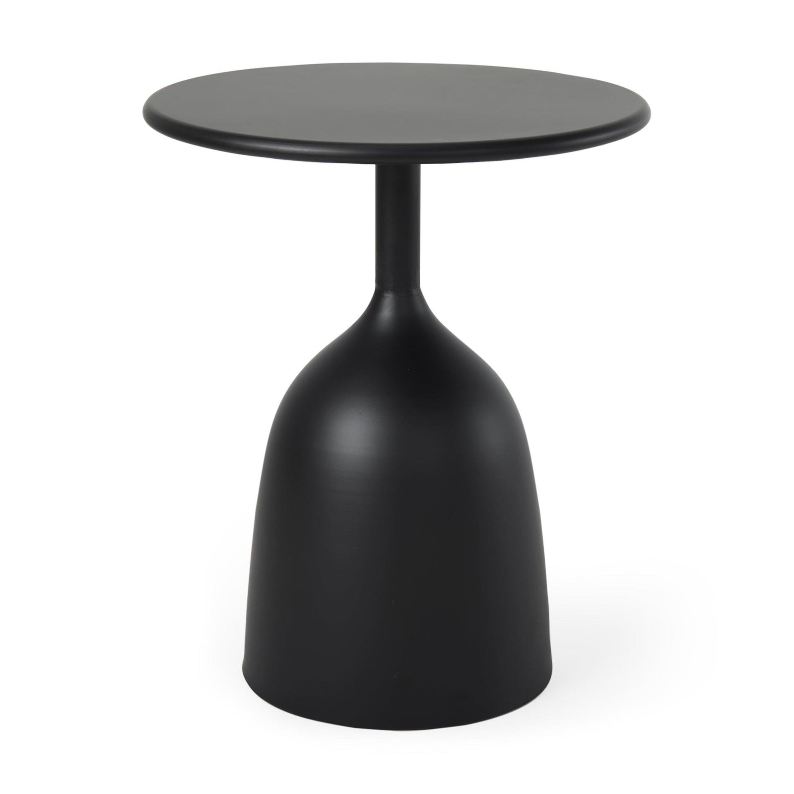 Mercana Talulla 16.5L x 16.5W x 19.7H Matte Black Metal Accent Table ACCENT TABLES