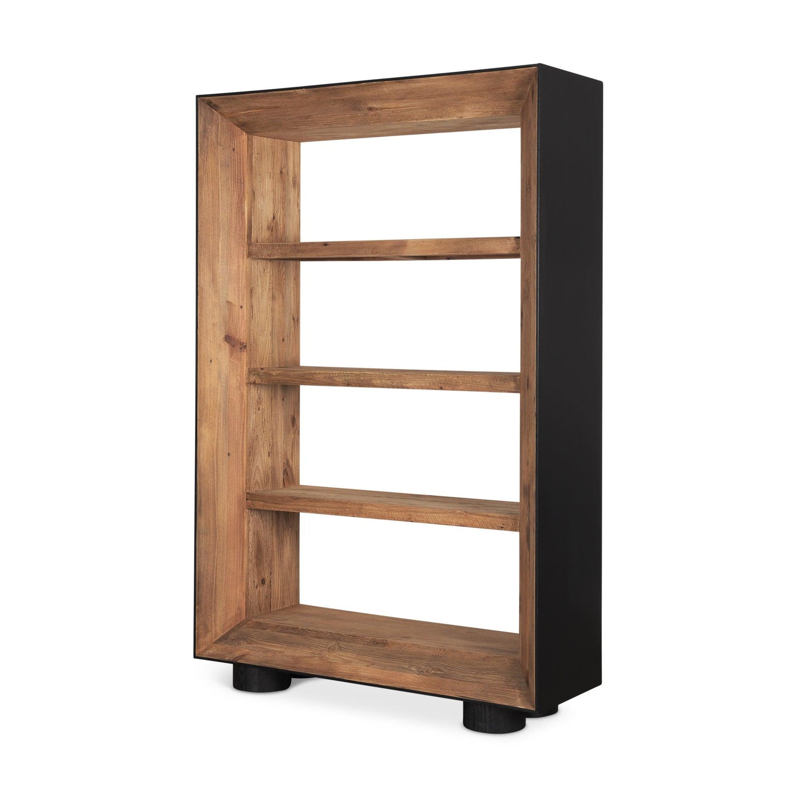 Mercana Tabor Natural Wood w/ Black Oak Frame Bookcase BOOKCASES + SHELVES