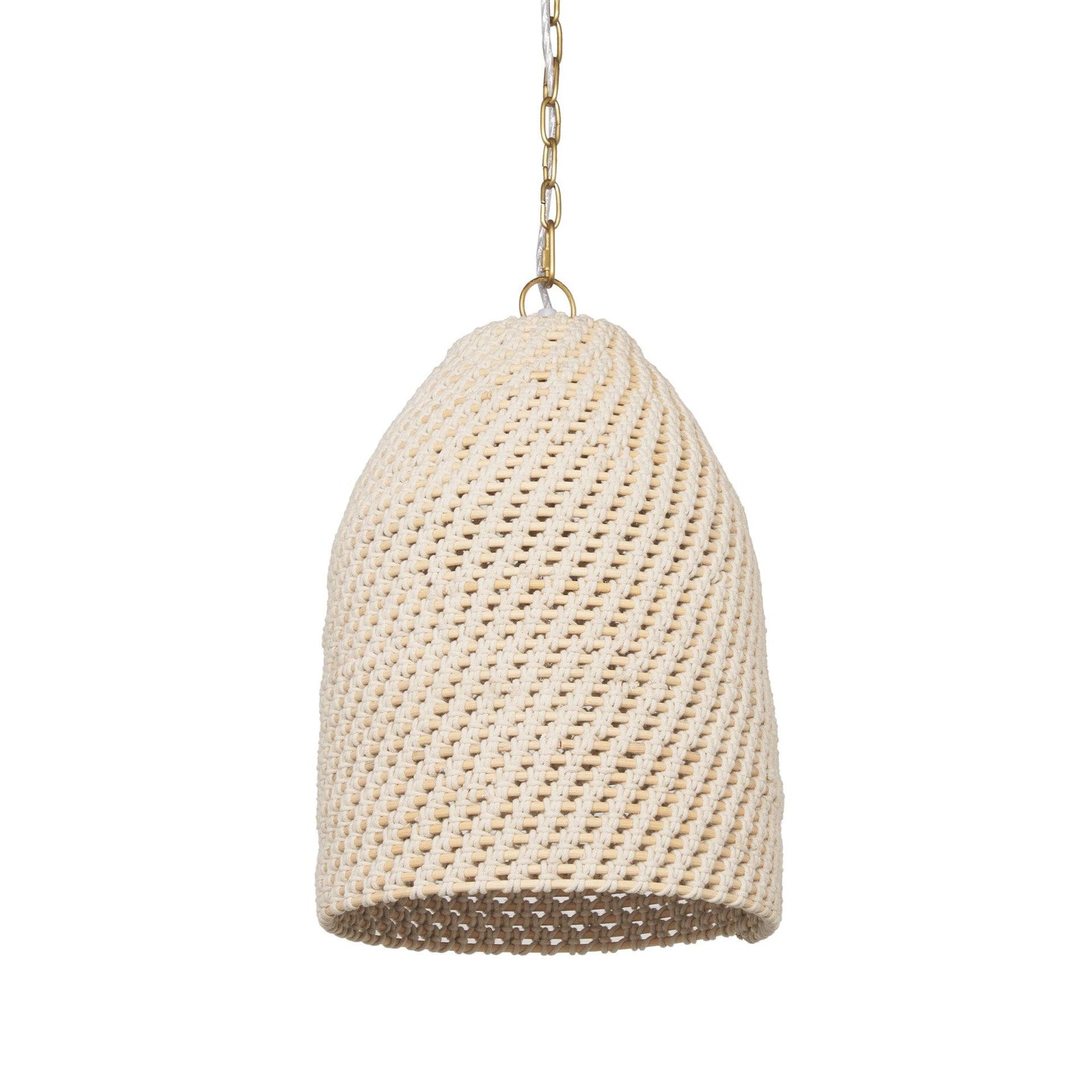 Mercana Tosha 1-Light Cotton Rope Bell Pendant PENDANT LIGHTING