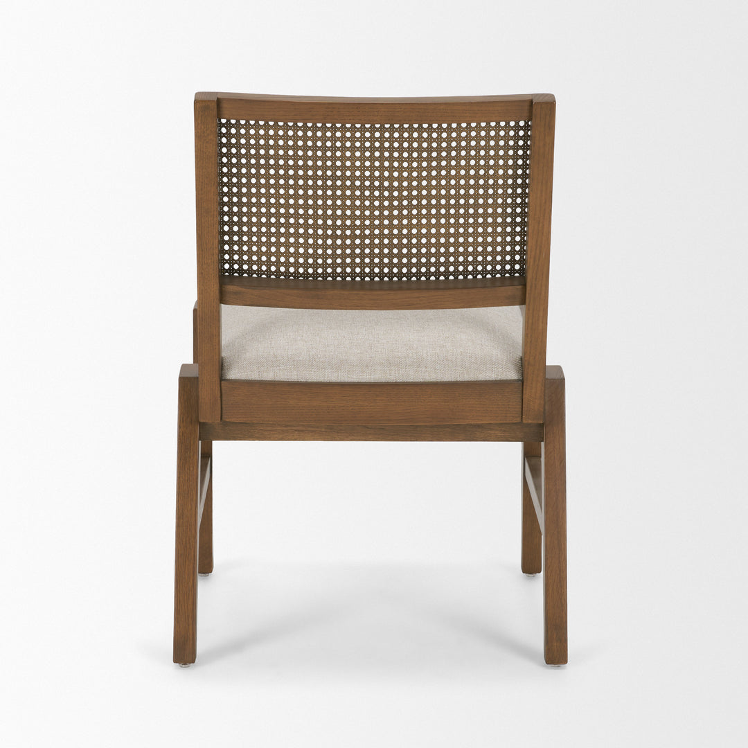 Reid Framed Black Cane Black Leather Dining Chair