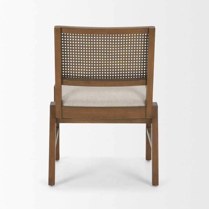 Reid Framed Black Cane Black Leather Dining Chair