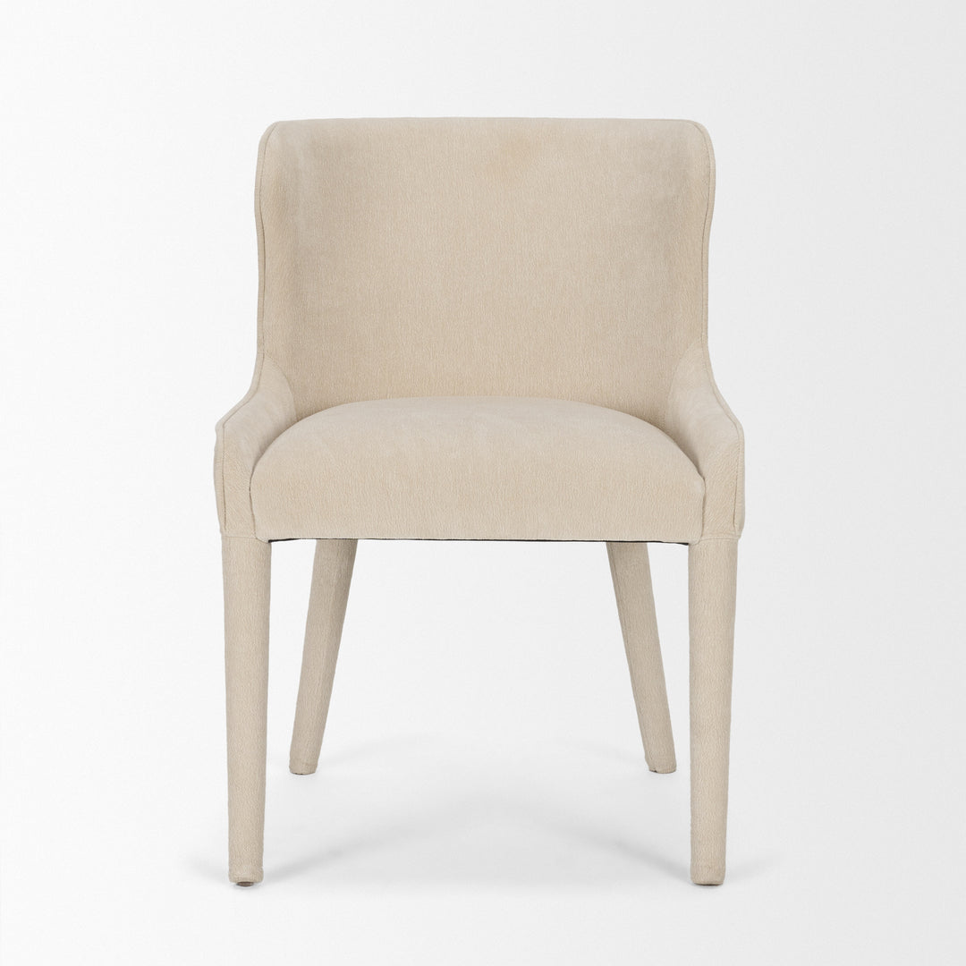 Nolan Slope Cream Chenille Dining Chair