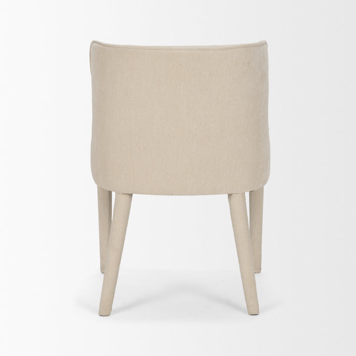 Nolan Slope Cream Chenille Dining Chair