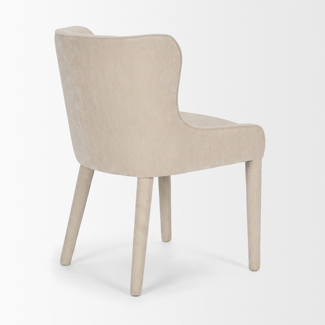 Nolan Slope Cream Chenille Dining Chair