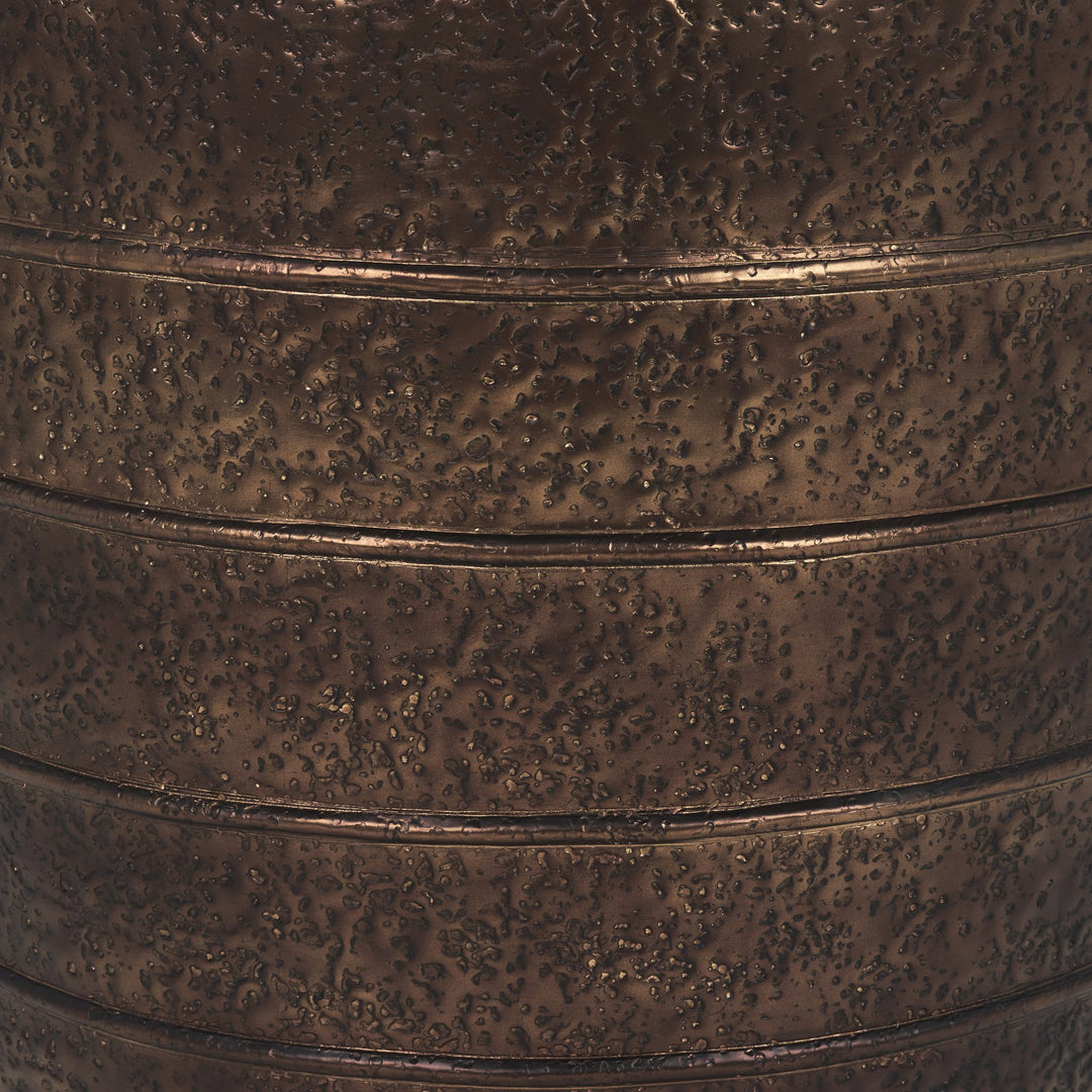 Aivana Extra Large Antiqued Gold Metal Floor Vase