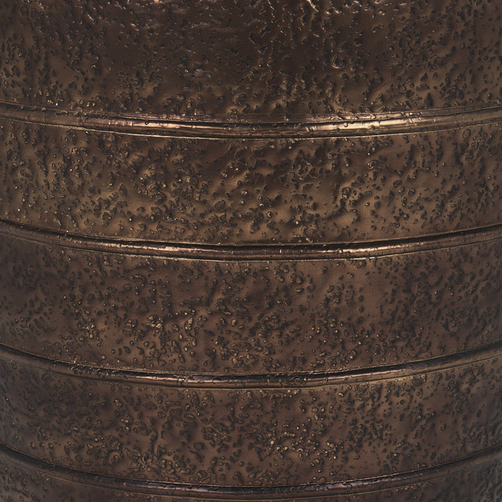 Aivana Extra Large Antiqued Gold Metal Floor Vase