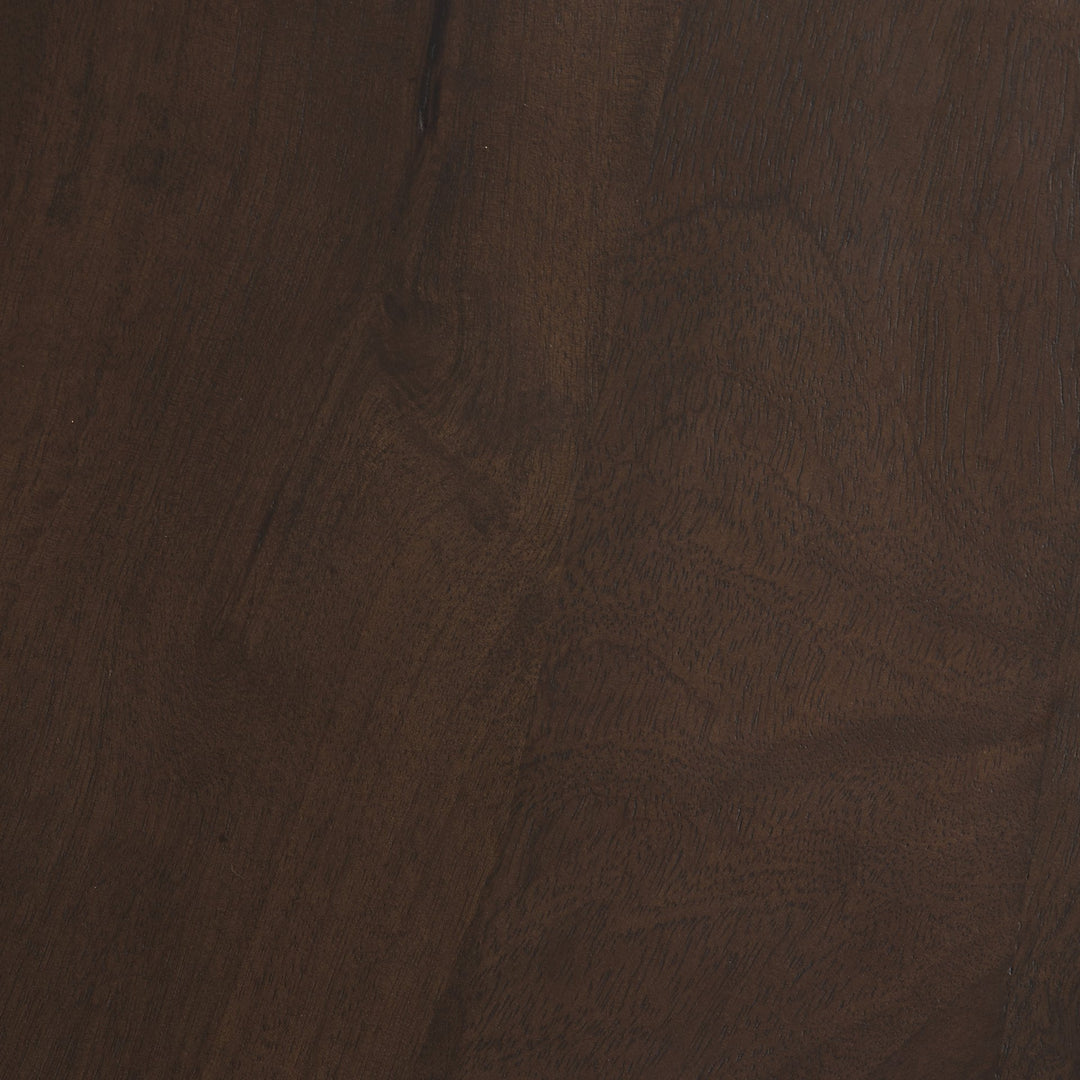 Cayson Dark Brown Sculptural Round Accent Table