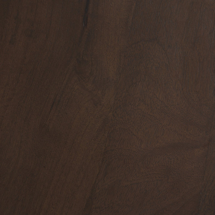 Cayson Dark Brown Sculptural Round Accent Table