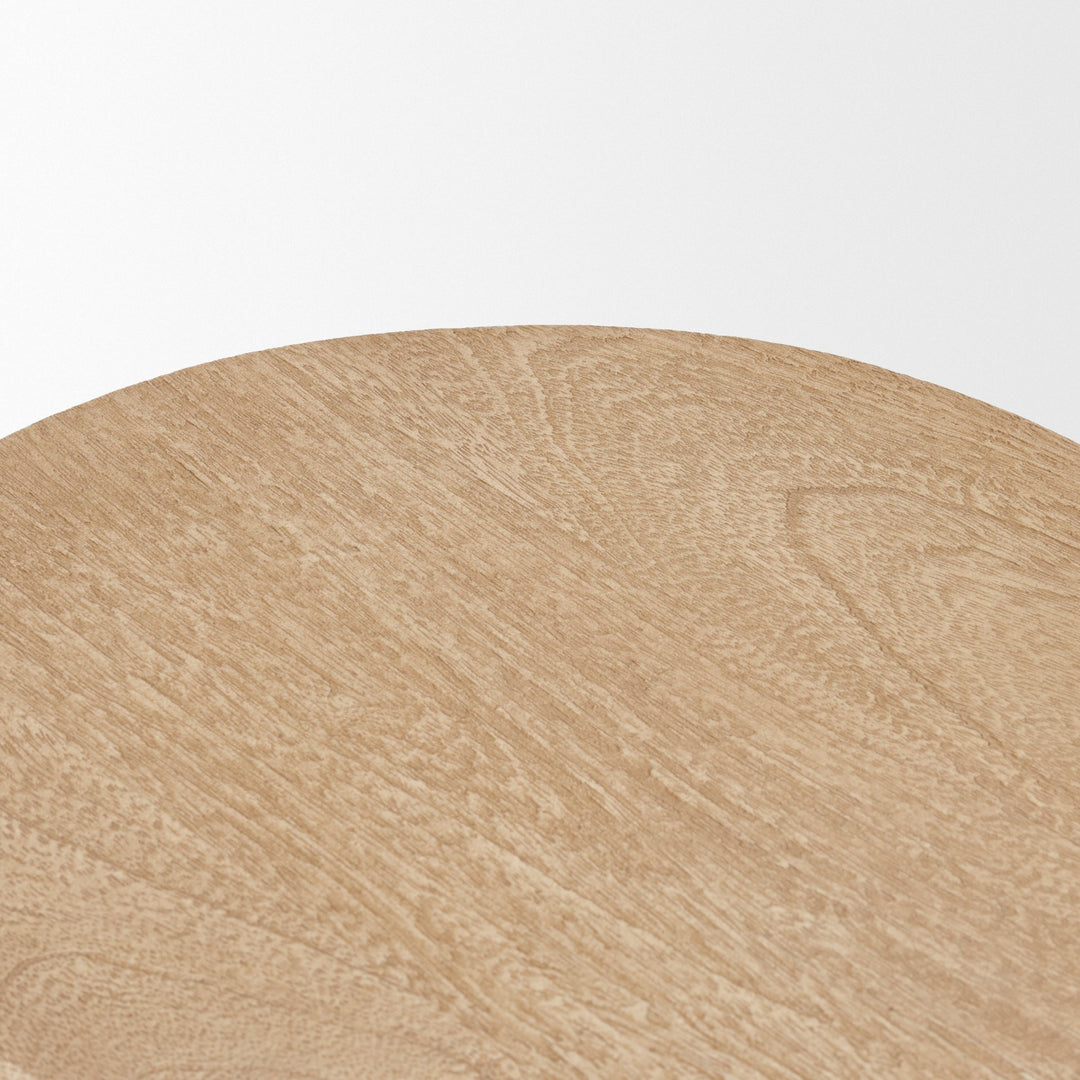 Cove Light Brown Sculptural Open Side Table