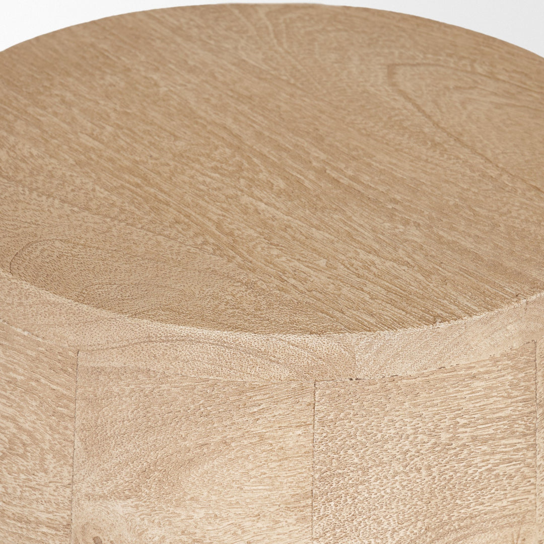 Cove Light Brown Sculptural Open Side Table
