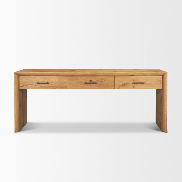 Belford 72" Light Brown Oak Wood Console Table