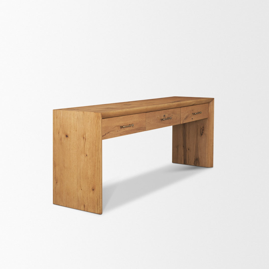 Belford 72" Light Brown Oak Wood Console Table