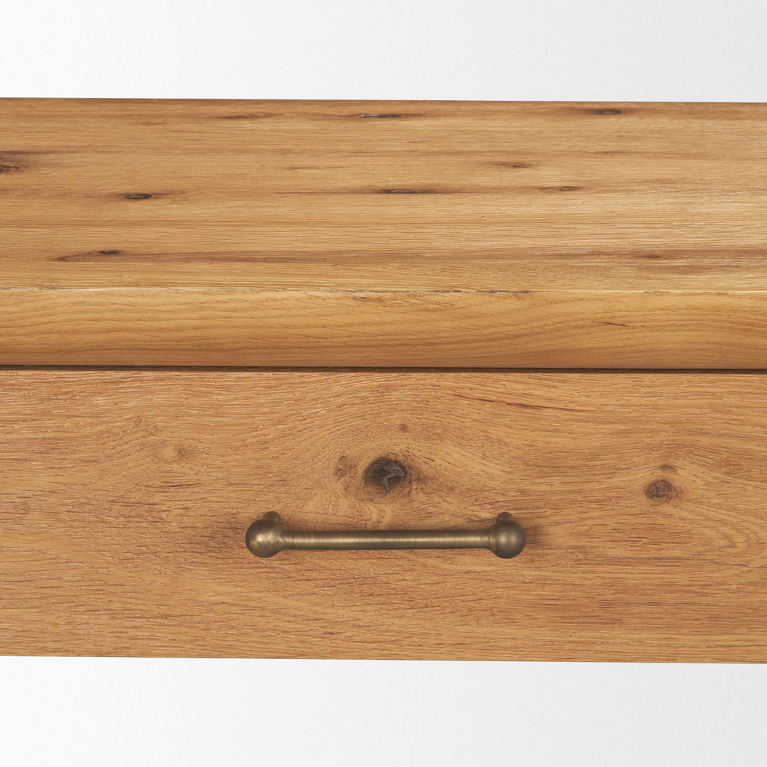 Belford 72" Light Brown Oak Wood Console Table