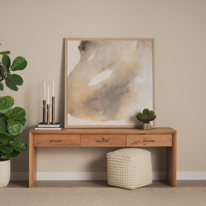 Belford 72" Light Brown Oak Wood Console Table