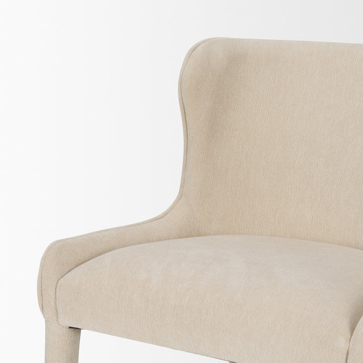 Nolan Slope Cream Chenille Dining Chair