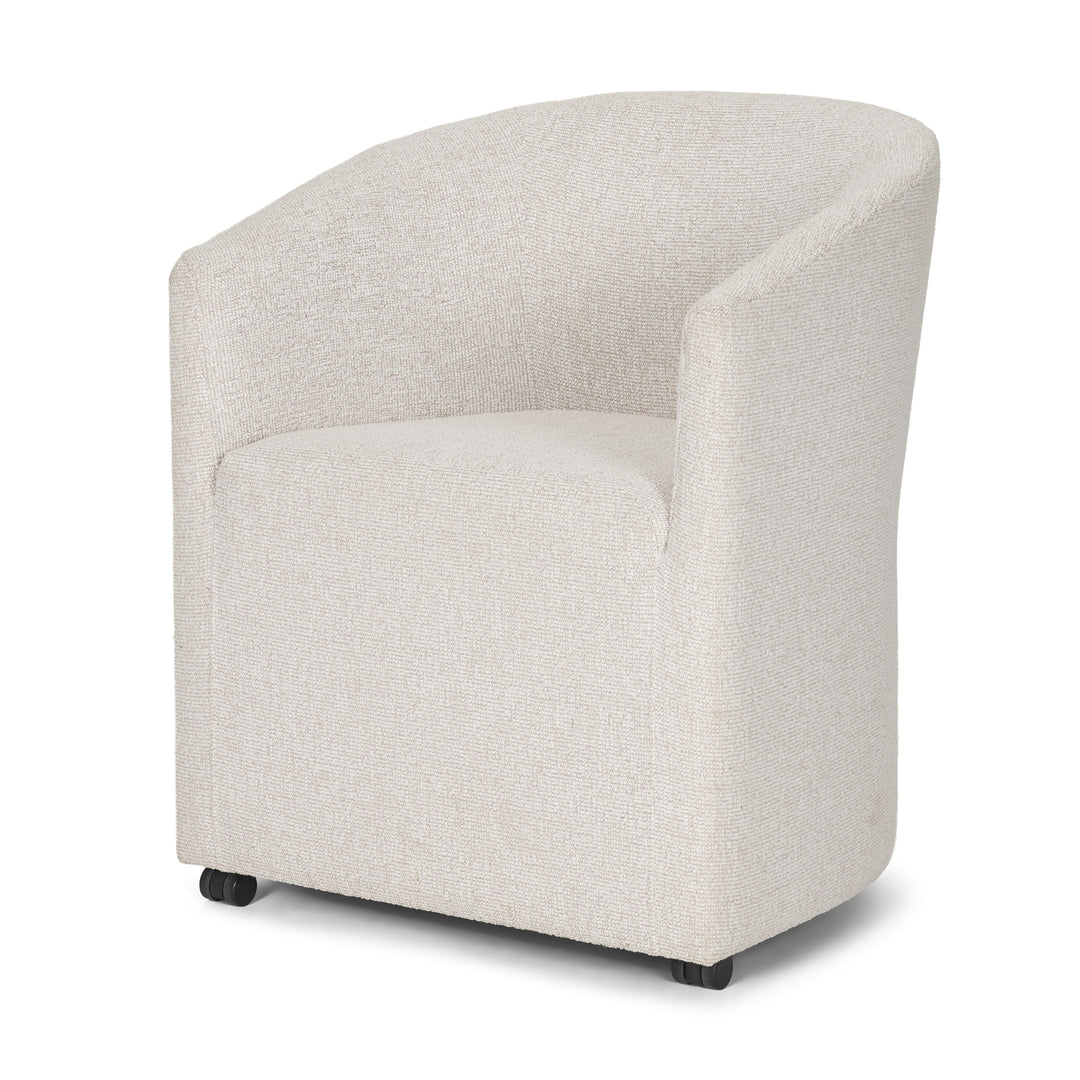 Sondra Cream Performance Fabric Upholstered Club Dining Chair