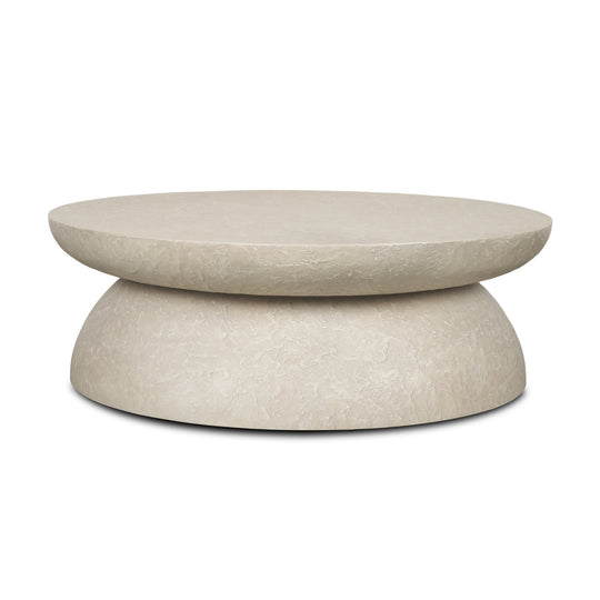 Mesa 48" Round Stone Finish Coffee Table