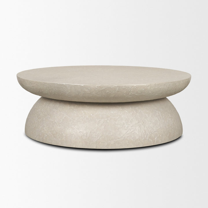 Mesa 48" Round Stone Finish Coffee Table