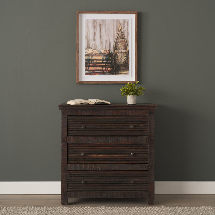 Rhett Reclaimed Wood 3 Drawer Cabinet