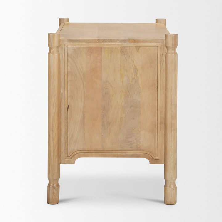 Phil Light Brown Wood 2 Drawer Accent Cabinet