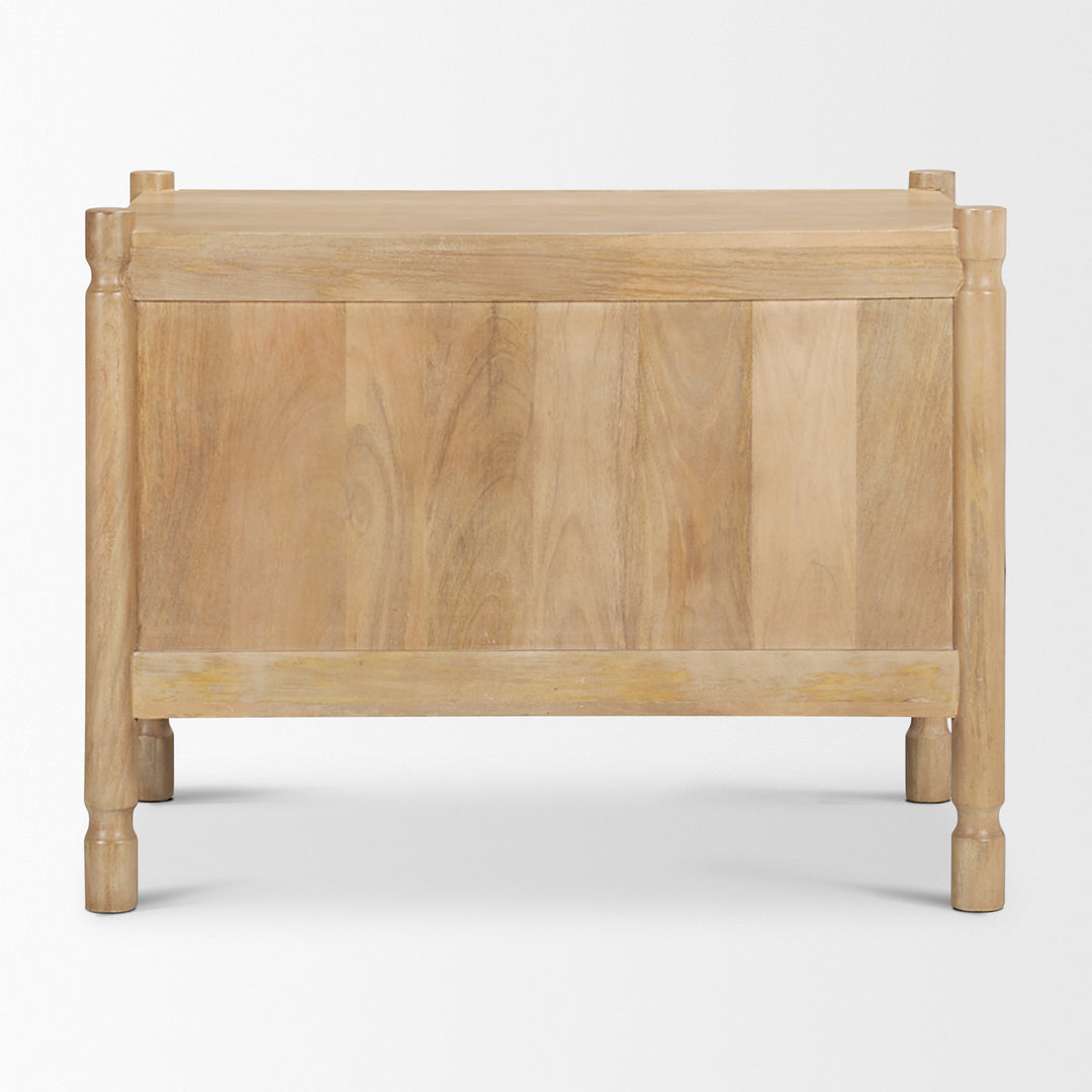 Phil Light Brown Wood 2 Drawer Accent Cabinet