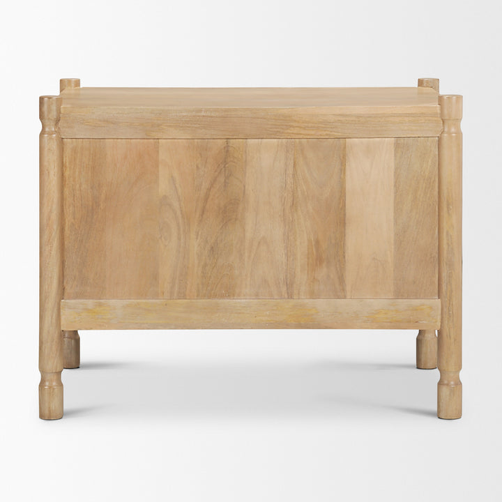 Phil Light Brown Wood 2 Drawer Accent Cabinet