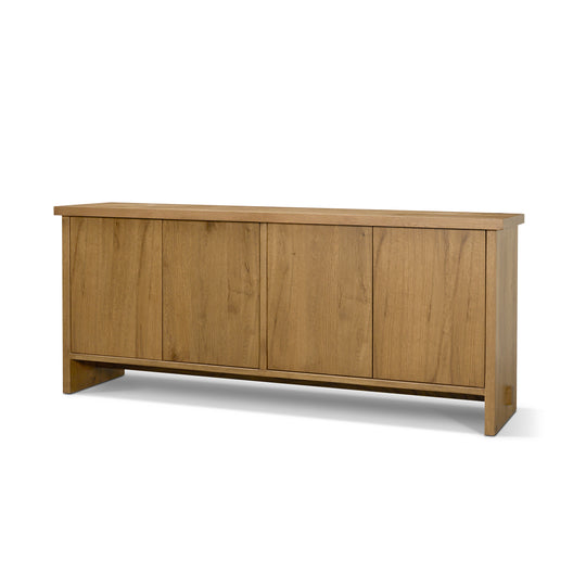 Alcott Brown Wood 4 Door Closed Sideboard