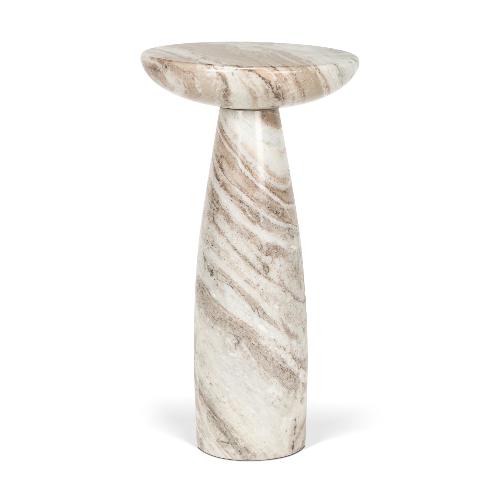 Bellancia Rosa Pink Marble Pedestal Side Table