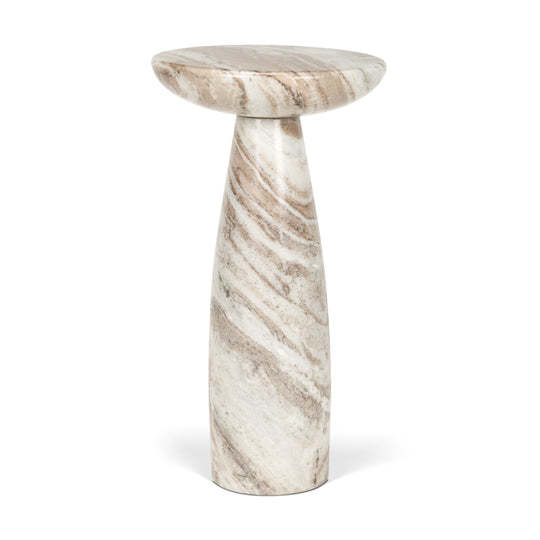 Bellancia Rosa Pink Marble Pedestal Side Table