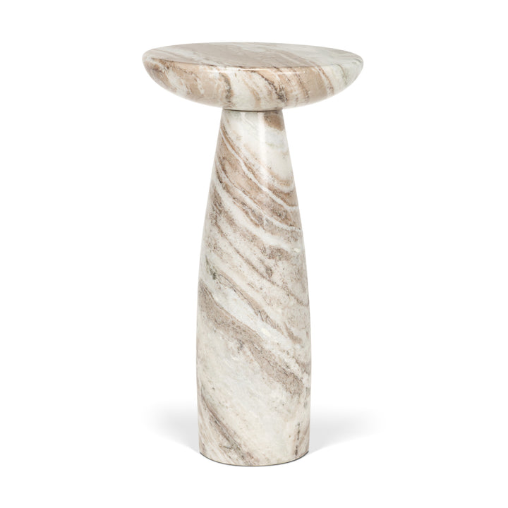 Bellancia Rosa Pink Marble Pedestal Side Table