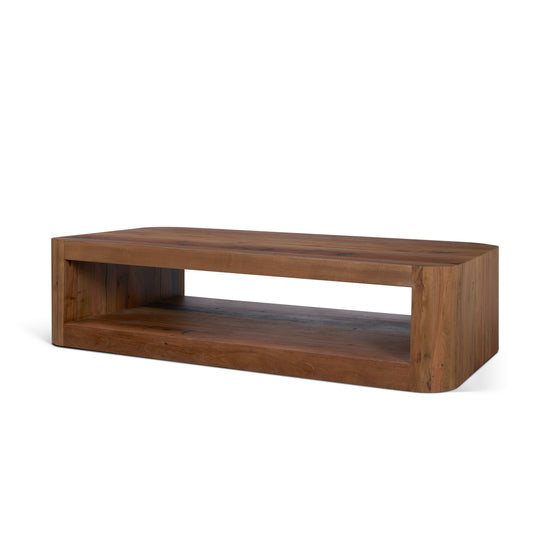 Dunmore Solid Wood Rectangular Open Shelf Coffee Table