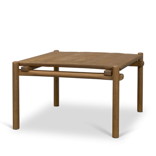 Riven Oak Wood Square Side Table