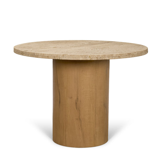 Siena 42" Round Travertine Pedestal Dining Table