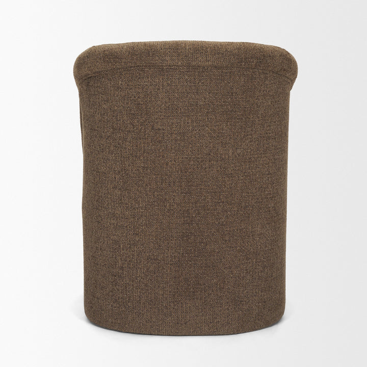 Curtis Brown Fabric Barrelback Half-Moon Base Dining Armchair