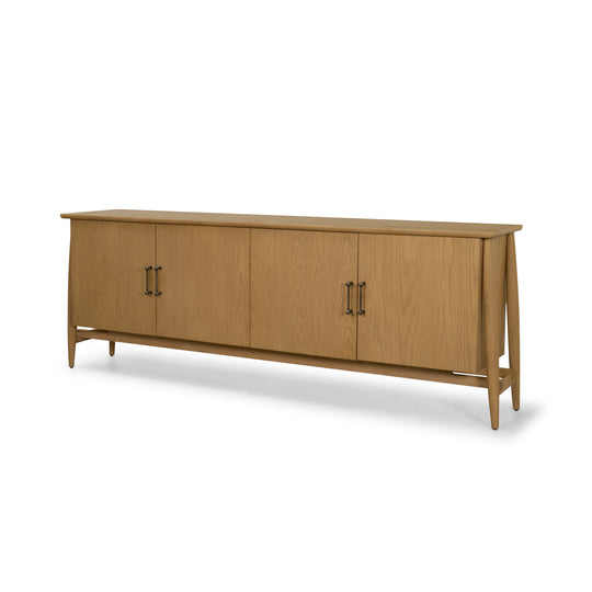 Hollis Warm Brown Wood 4-Door Closed Sideboard