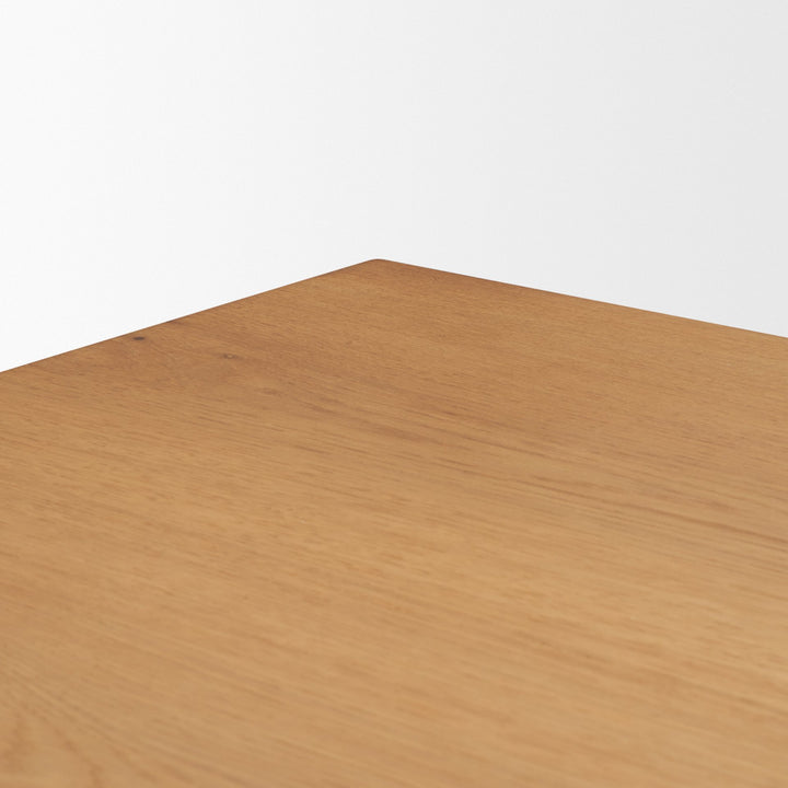 Rowan Light Brown Oak Wood Closed 4 Door Sideboard