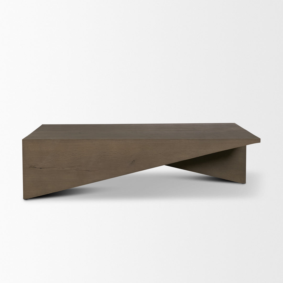 West Mid-Brown Oak Wood Rectangular Coffee Table