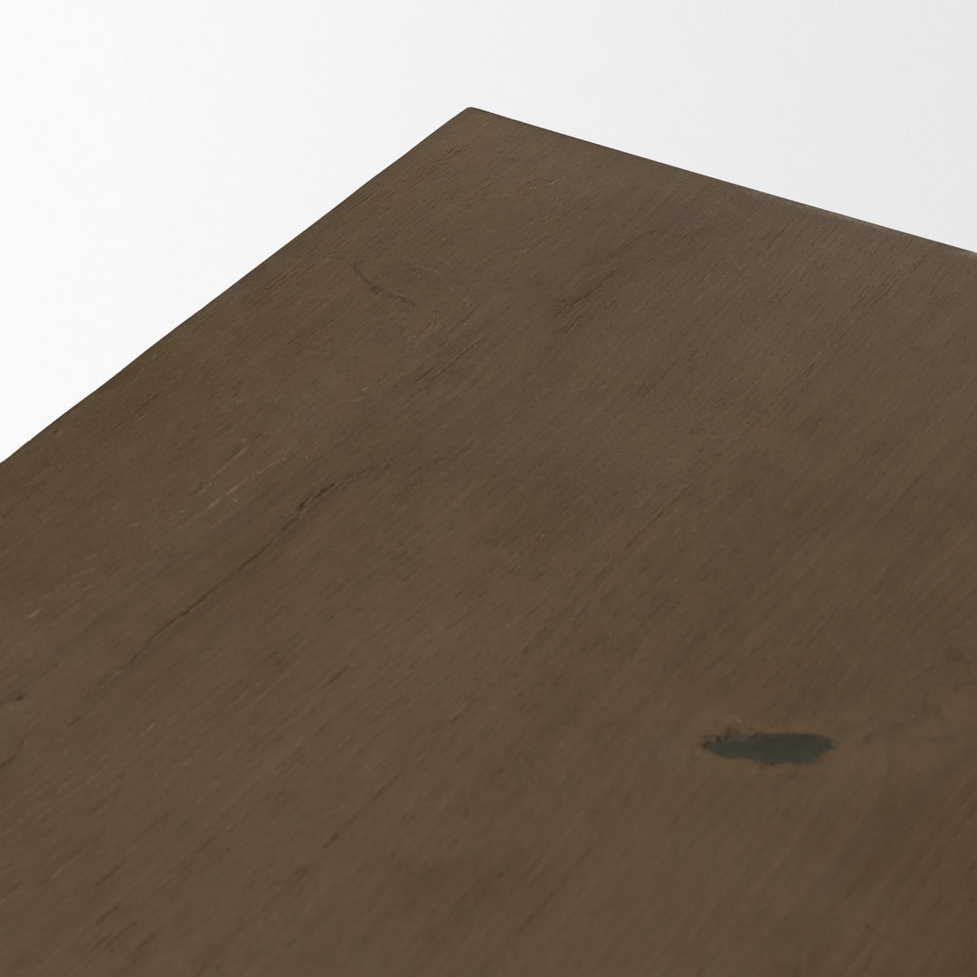 West Mid-Brown Oak Wood Rectangular Coffee Table