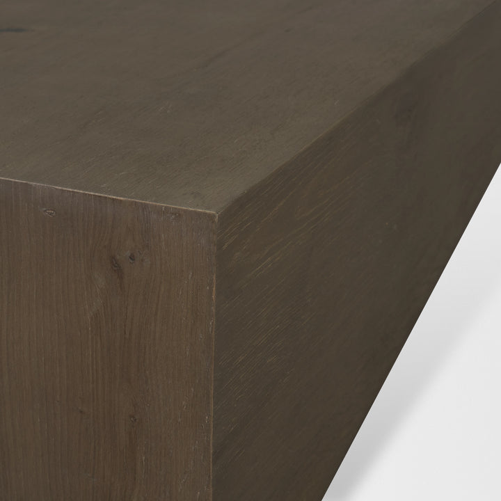 West Mid-Brown Oak Wood Rectangular Coffee Table