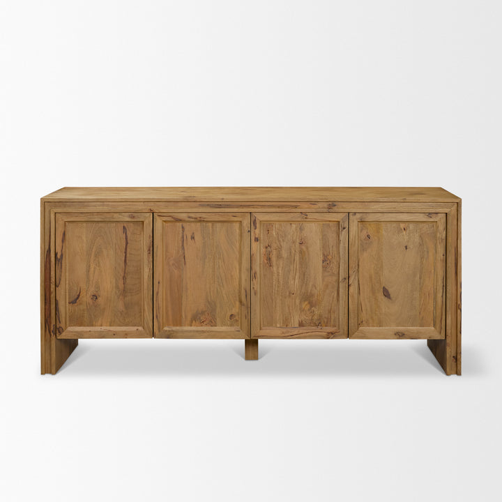 Notts Brown Wood 4-Door Closed Sideboard