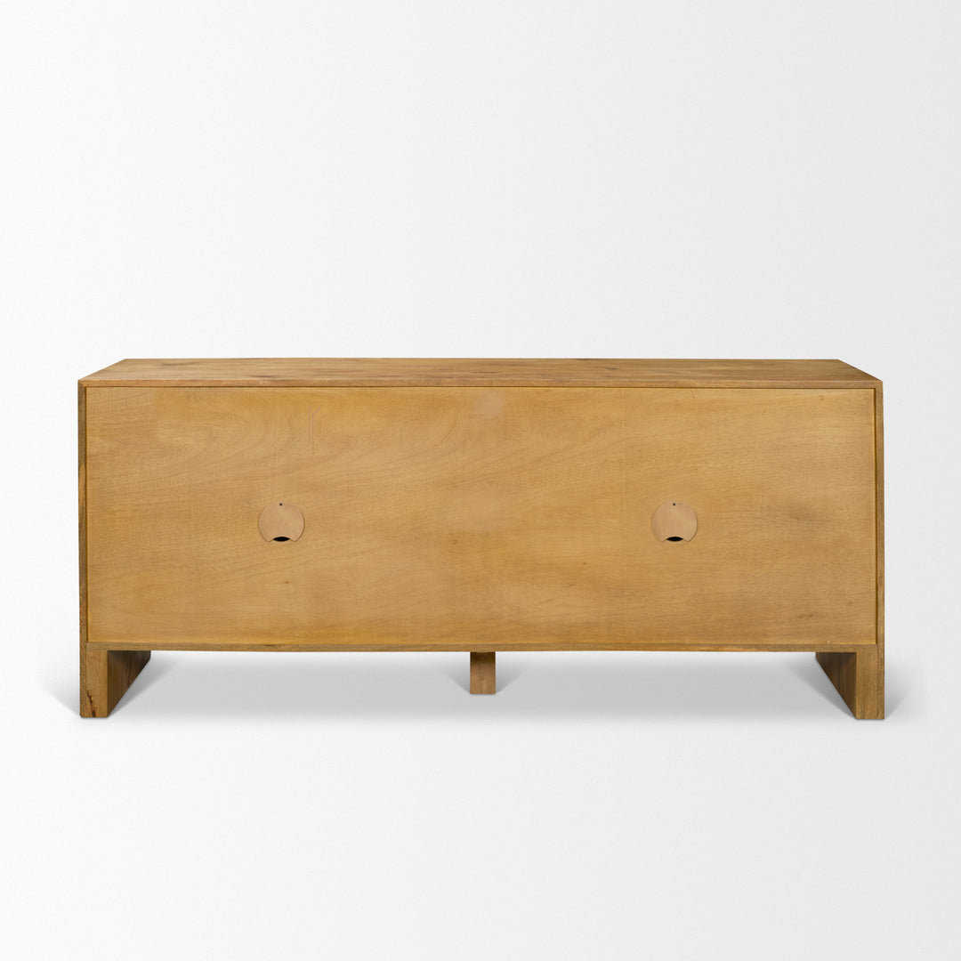 Notts Brown Wood 4-Door Closed Sideboard